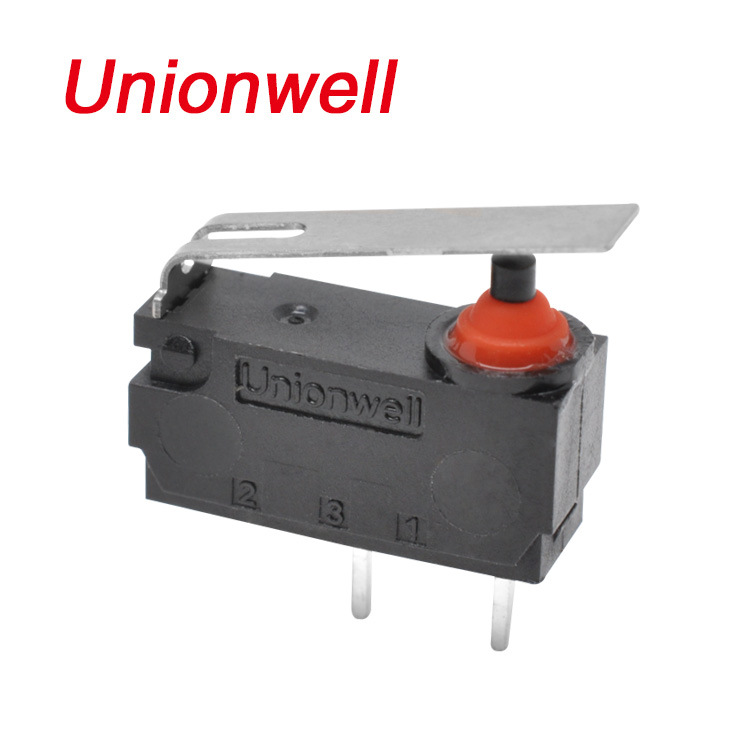Unionwell新能源充電口蓋直柄微動(dòng)開關(guān) 汽車安全帶防水微動(dòng)開關(guān)