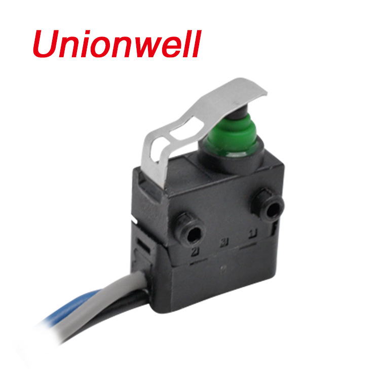 新能源充電口蓋IP67彎柄微動(dòng)開關(guān)帶線 汽車PCB控制板防水微動(dòng)開關(guān)