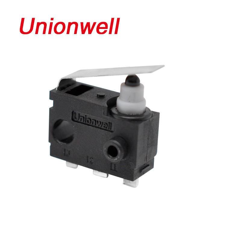 Unionwell防水IP67微動(dòng)開關(guān)DC30V 0.1A電流 新能源汽車充電口蓋微